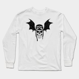 Skull Aviator Long Sleeve T-Shirt